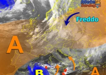 Meteosat 1 350x250 - Mercoledì piogge su est Sardegna, poi variabile. Peggiora forte sabato