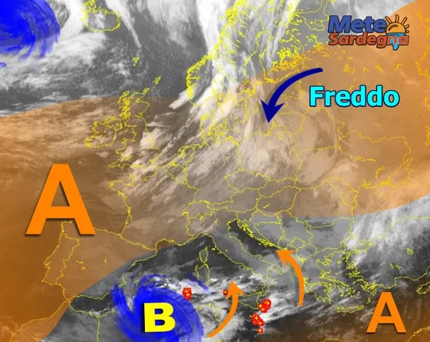 Meteosat 1 - Ecco la perturbazione responsabile del maltempo