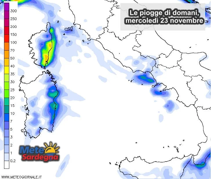 Piogge 11 - Il peggioramento meteo di mercoledì è confermato