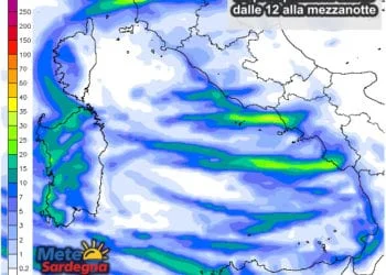 Piogge 6 350x250 - Mercoledì piogge su est Sardegna, poi variabile. Peggiora forte sabato