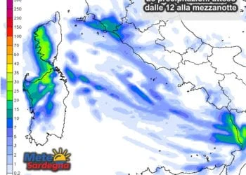 Piogge 7 350x250 - Mercoledì piogge su est Sardegna, poi variabile. Peggiora forte sabato