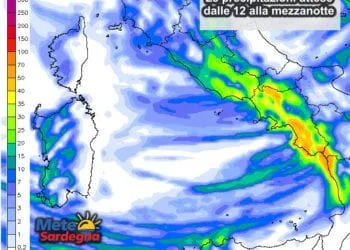 Piogge 8 350x250 - Mercoledì piogge su est Sardegna, poi variabile. Peggiora forte sabato