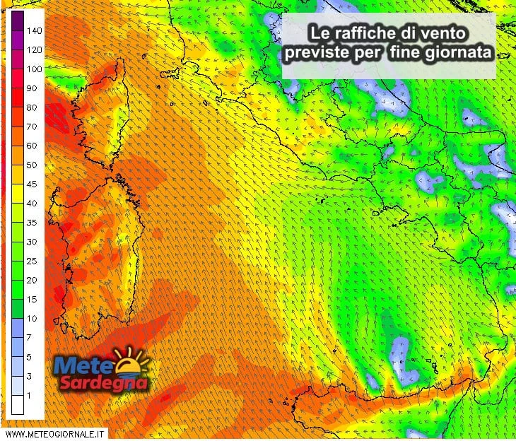 Vento - Stasera burrasca di Scirocco: possibili mareggiate