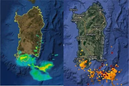 piogge 9 - Temporali sul basso Sulcis, rovesci anche da Sarrabus a Ogliastra