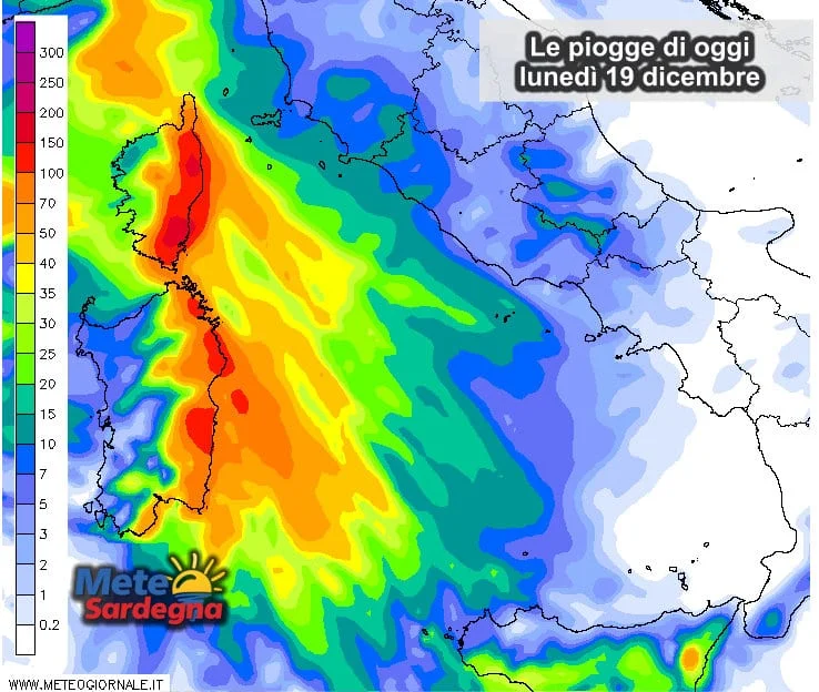 Piogge 4 - Settimana di Natale al via: peggiora forte, attesi nubifragi e temporali