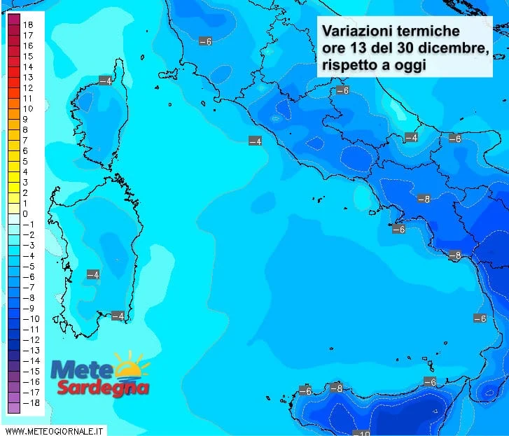 Variazioni termiche - Fine anno, arriverà un po' di freddo: ecco quanto caleranno le temperature