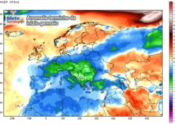 Anomalie termiche 350x250 - Prime piogge tra venerdì e sabato, poi il meteo peggiorerà con forza