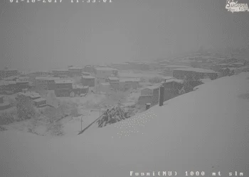 Fonni 350x250 - Tempesta in Sardegna: è emergenza meteo con allerta Protezione Civile. Piogge intense sulla neve