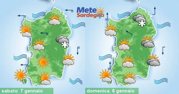 Meteo Sardegna 2 - Gran freddo, ormai ci siamo. Tra Epifania e sabato 07 qualche fiocco di neve