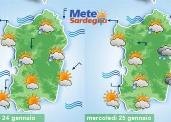 Meteo Sardegna 7 350x250 - Prime piogge tra venerdì e sabato, poi il meteo peggiorerà con forza