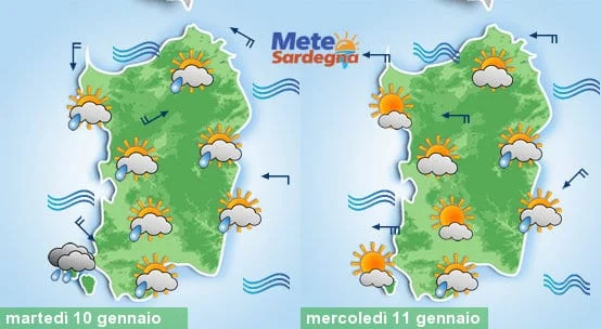 Meteo sardegna 3 - Peggioramento tra martedì e mercoledì. Neve sui monti, oltre 800-1000 metri