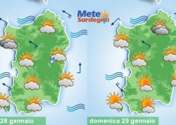 Meteo sardegna 8 350x250 - Prime piogge tra venerdì e sabato, poi il meteo peggiorerà con forza