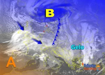 Meteosat 2 350x250 - Tempesta in Sardegna: è emergenza meteo con allerta Protezione Civile. Piogge intense sulla neve