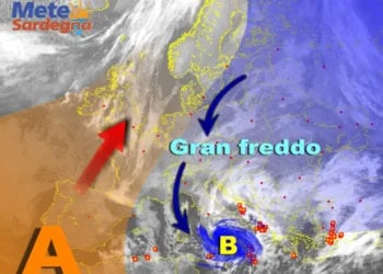 Meteosat 3 350x250 - Tempesta in Sardegna: è emergenza meteo con allerta Protezione Civile. Piogge intense sulla neve