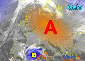 Meteosat 5 350x250 - Tempesta in Sardegna: è emergenza meteo con allerta Protezione Civile. Piogge intense sulla neve