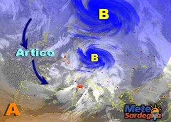 Meteosat sardegna 350x250 - Tempesta in Sardegna: è emergenza meteo con allerta Protezione Civile. Piogge intense sulla neve