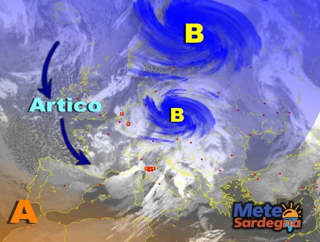 Meteosat sardegna - L'irruzione artica è ormai prossima alla Sardegna