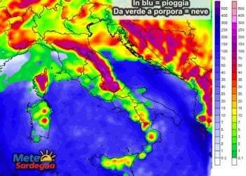 Neve 2 350x250 - Tempesta in Sardegna: è emergenza meteo con allerta Protezione Civile. Piogge intense sulla neve