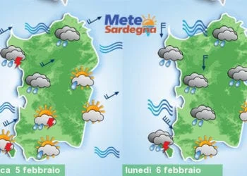 Meteo Sardegna 1 350x250 - Scirocco porterà altre piogge su Sardegna orientale. Mite a ovest