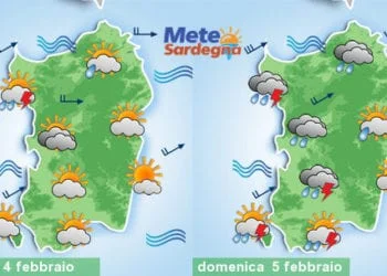 Meteo sardegna 1 1 350x250 - Scirocco porterà altre piogge su Sardegna orientale. Mite a ovest