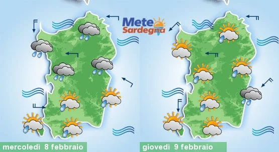 Meteo sardegna 4 - Forte peggioramento meteo: tanta pioggia, neve oltre 1400 metri