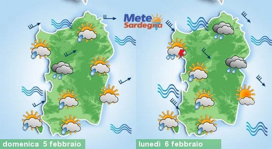 Meteo sardegna - Nel weekend peggioramento. Da lunedì forte maltempo, anche freddo