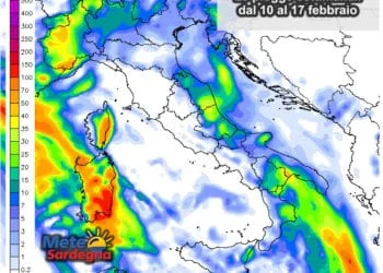 Piogge 3 350x250 - Scirocco porterà altre piogge su Sardegna orientale. Mite a ovest