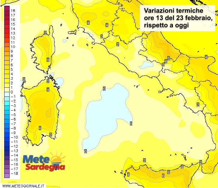 Variazioni termiche 1 - Nuovo, forte aumento delle temperature: primavera