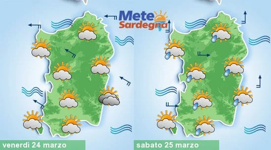 Meteo Sardegna 2 1 - Arriva lo Scirocco, poi sabato piogge. Domenica sole