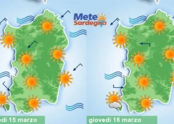 Meteo sardegna 10 350x250 - Arriva lo Scirocco, poi sabato piogge. Domenica sole