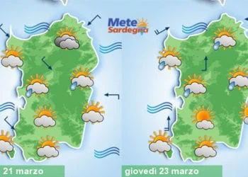 Meteo sardegna 13 350x250 - Arriva lo Scirocco, poi sabato piogge. Domenica sole