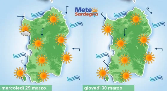 Meteo sardegna 18 - Marzo si congederà con sole e temperature superiori alle medie