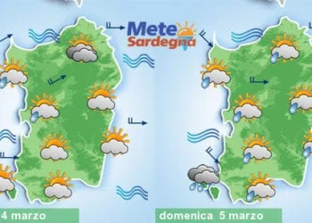 Meteo sardegna 2 350x250 - Arriva lo Scirocco, poi sabato piogge. Domenica sole