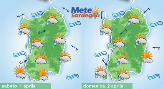 Meteo sardegna 21 - Aprile esordirà con un peggioramento meteo: piogge nel weekend