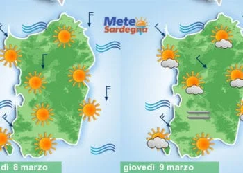 Meteo sardegna 4 350x250 - Arriva lo Scirocco, poi sabato piogge. Domenica sole