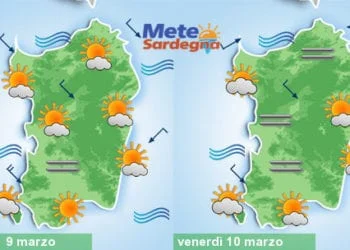 Meteo sardegna 5 350x250 - Arriva lo Scirocco, poi sabato piogge. Domenica sole