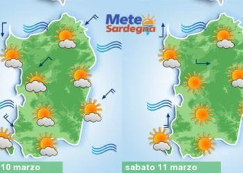 Meteo sardegna 6 350x250 - Arriva lo Scirocco, poi sabato piogge. Domenica sole