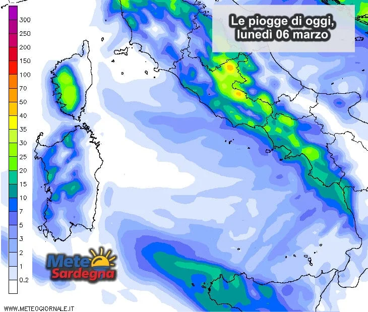 Piogge 1 - Le piogge delle prossime ore