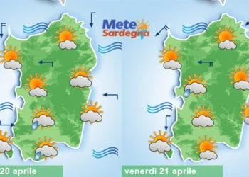 Meteo sardegna 10 350x250 - Arriva aria fredda da est e giovedì avremo un po' d'instabilità