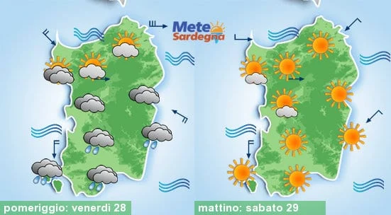 Meteo sardegna 14 - Fresco e qualche pioggia. Meteo nel ponte del 1° maggio