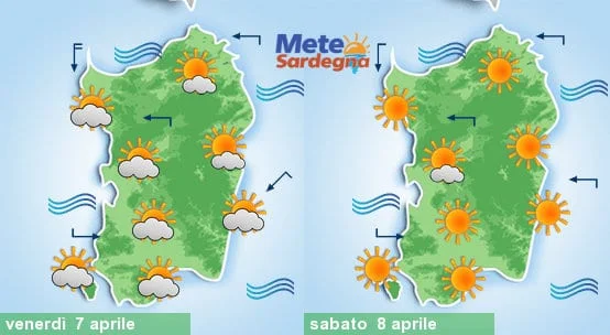 Meteo sardegna 3 1 - Si procede verso un miglioramento meteo e un rialzo termico