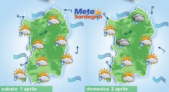 Meteo sardegna - Imminente peggioramento, con piogge anche domenica