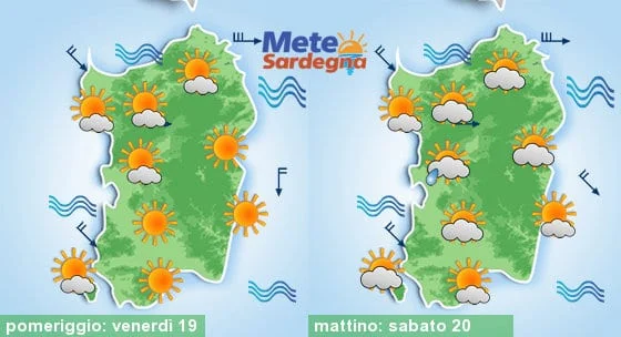 Meteo sardegna 11 - Lo Scirocco porta nubi, ma precede il Maestrale. Sarà un weekend fresco