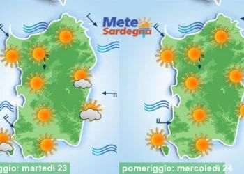 Meteo sardegna 13 350x250 - Giugno: esordio d'estate all'insegna del caldo africano