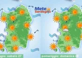 Meteo sardegna 17 350x250 - Giugno: esordio d'estate all'insegna del caldo africano