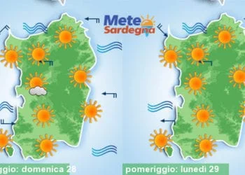 Meteo sardegna 18 350x250 - Giugno: esordio d'estate all'insegna del caldo africano