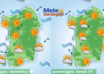 Meteo sardegna 12 350x250 - Anticiclone africano in gran forma: verso i 40°C nel weekend