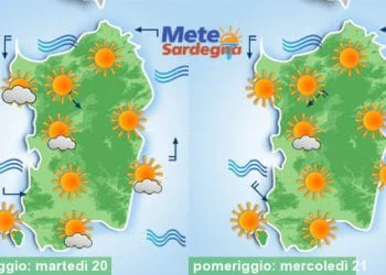 Meteo sardegna 13 350x250 - Anticiclone africano in gran forma: verso i 40°C nel weekend