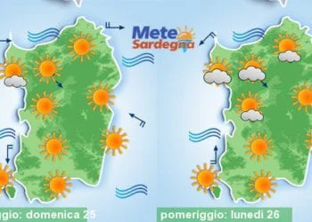 Meteo sardegna 18 350x250 - Caldo, un po' di tregua: temperature giù nei prossimi giorni