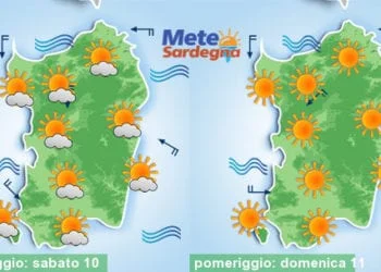 Meteo sardegna 4 350x250 - Anticiclone africano in gran forma: verso i 40°C nel weekend